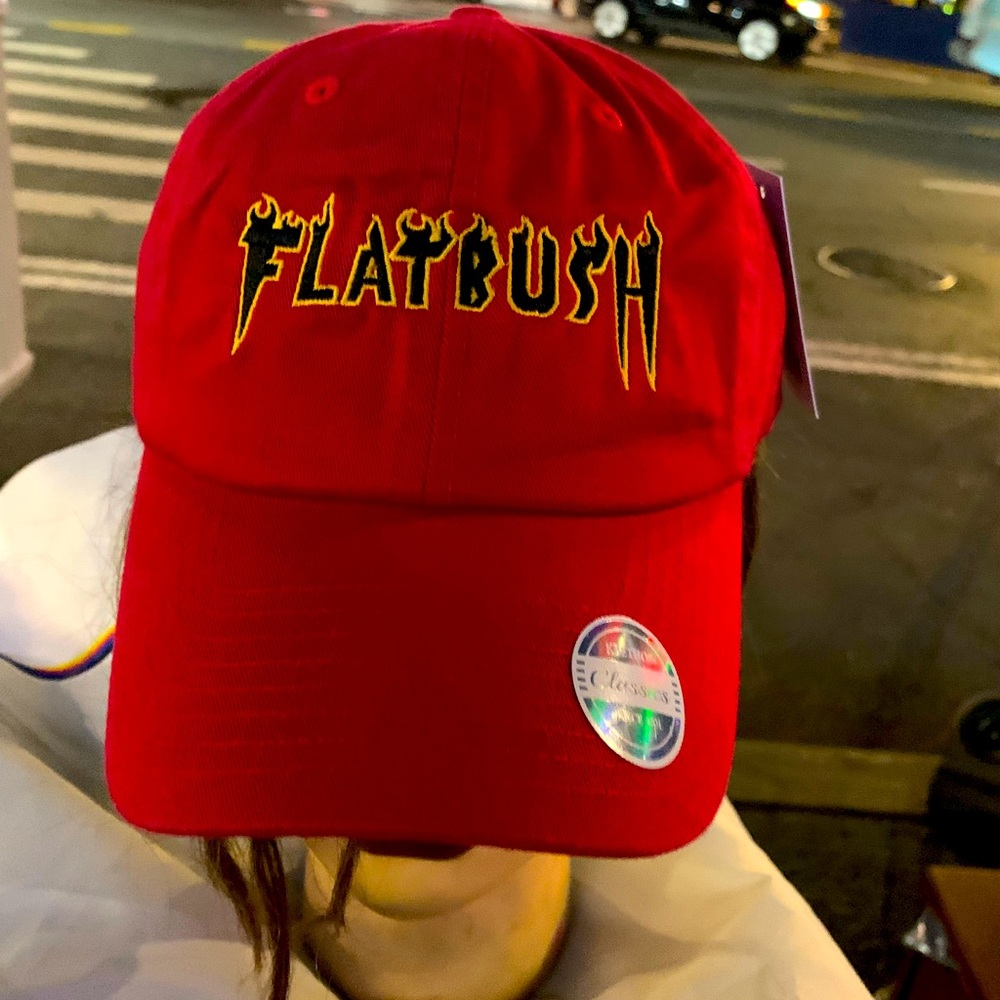 Flatbush Red Von Dutch style hat